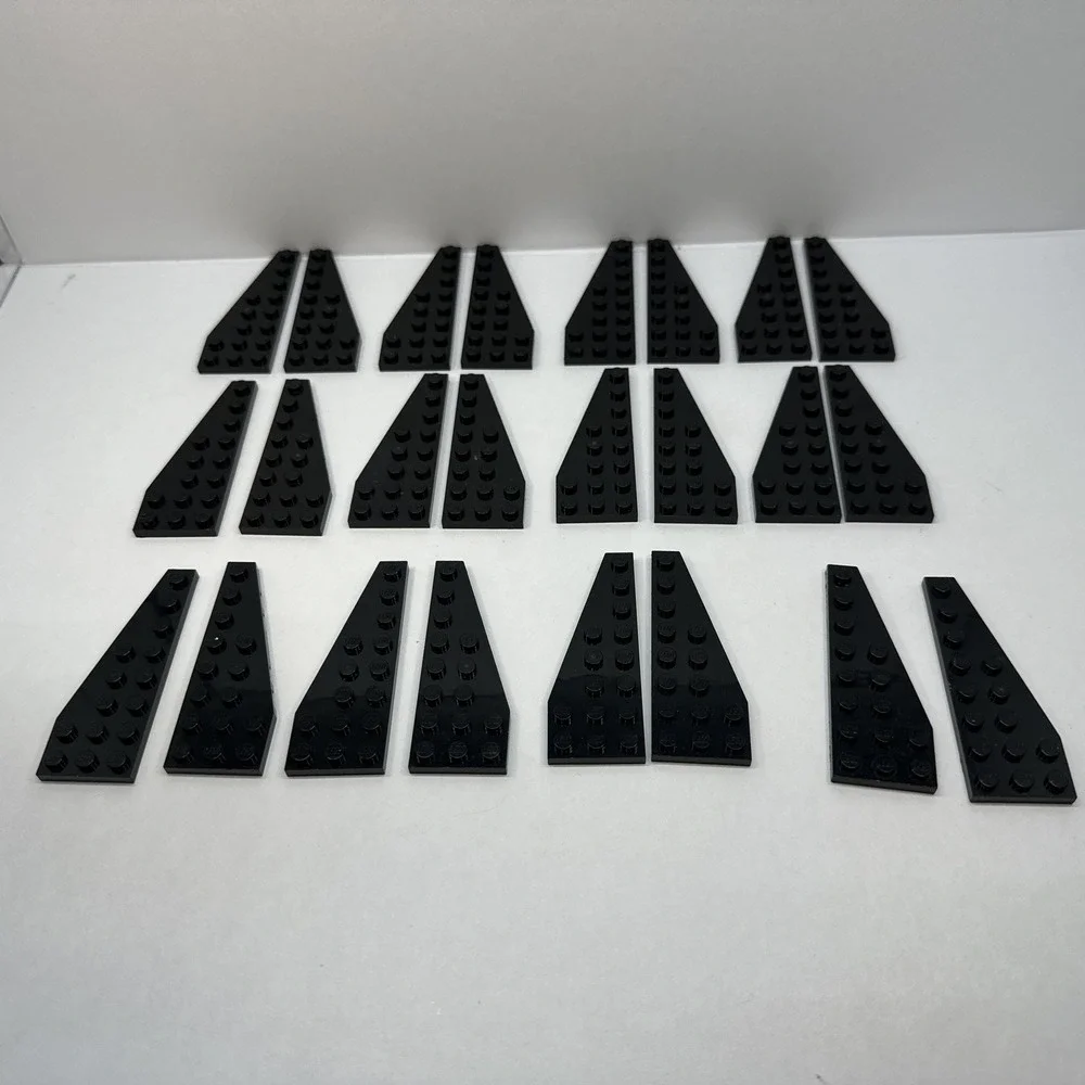 LEGO Parts - Black Wedge, Plate 8 x 3 Pentagonal Left & Right 50305‎ 50304 Lot